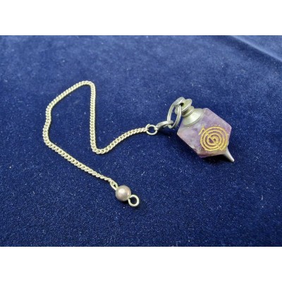 Pêndulo Prisma Ametista com...