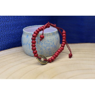 Pulseira R Budista c/moeda