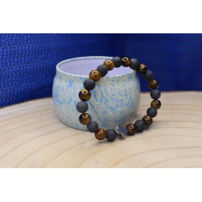 Pulseira Olho de Tigre e...