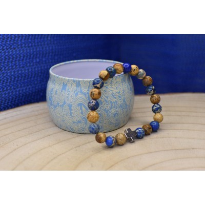 Pulseira Sodalite e Pedra...
