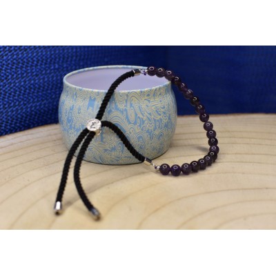 Pulseira Ametista c/cordão