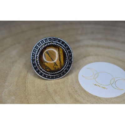 Anel Olho de Tigre (redondo...