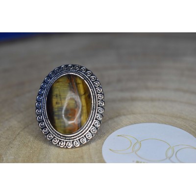 Anel Olho de Tigre (oval...