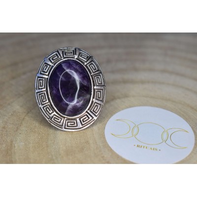 Anel Ametista (oval étnico)