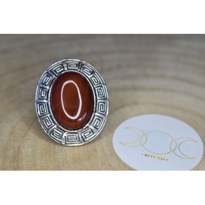 Anel Cornalina (oval étnico)