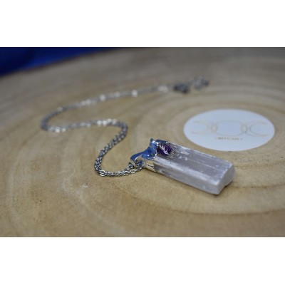 Fio Selenite e Ametista...