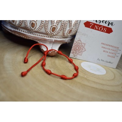 Pulseira dos 7 Nós Vermelha