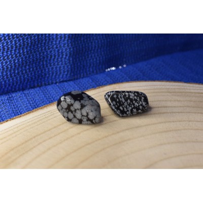 Obsidiana Floco de Neve Polida